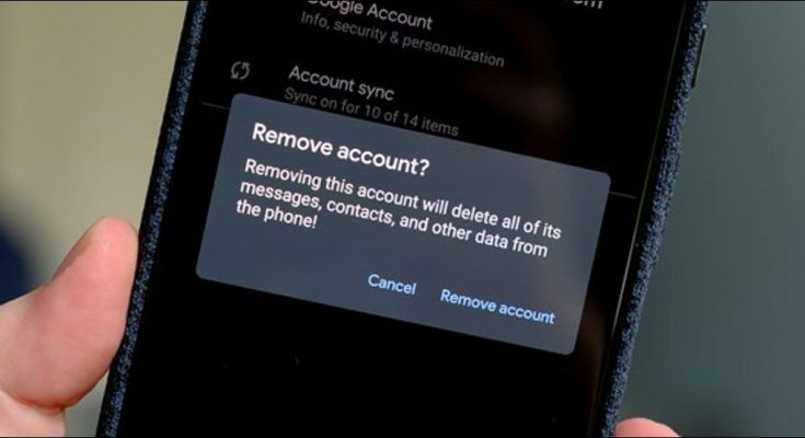 android remove google gmail account lost device