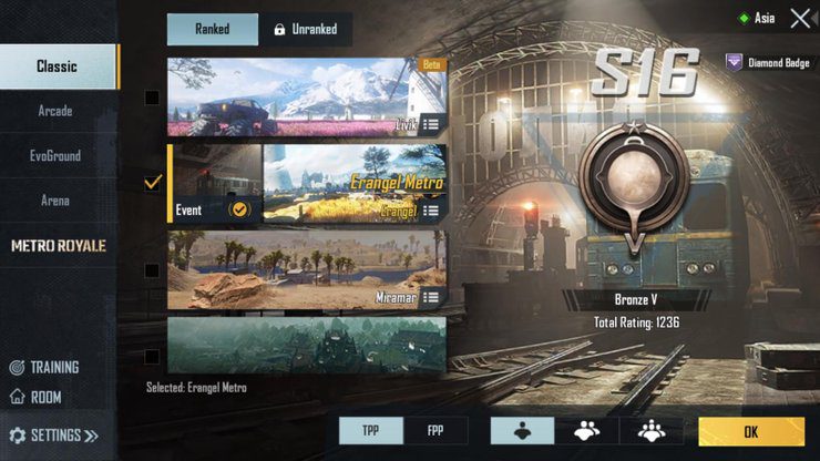 Un select Erangle Occasion Mode Game. Un-select Erangle Occasion Mode Game