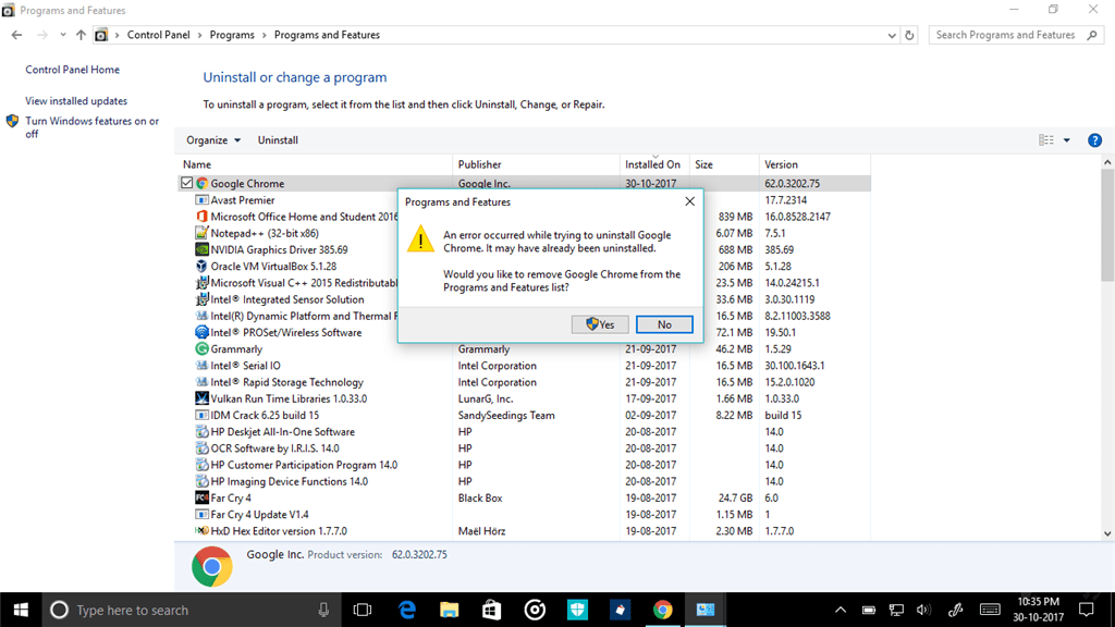 Uninstall Norton Security Scan using Programs and Features. Uninstall Norton Security Scan