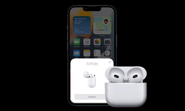 One-touch setup automatically pairs AirPods with other Apple devices.