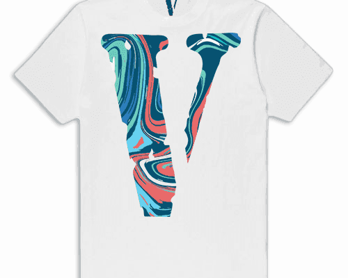 Vlone Vlone Letters Front and Back Tee for Youth back vlone Clothing