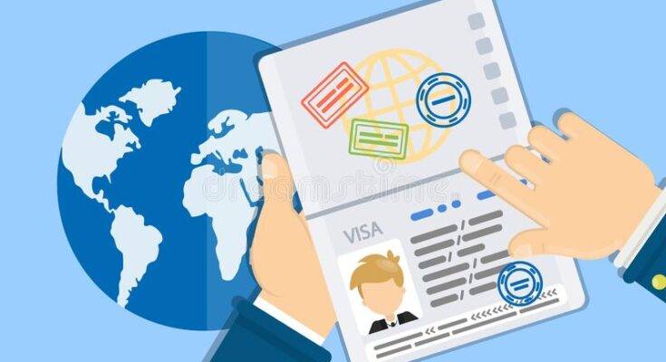 visa man visa man travelling document photo data 105726572
