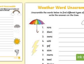 t e 2552734 weather word unscramble ver 1 Unscramble