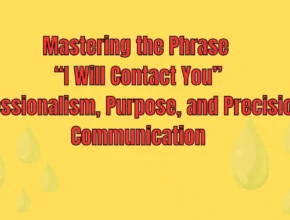 I Will Contact You I Will Contact You